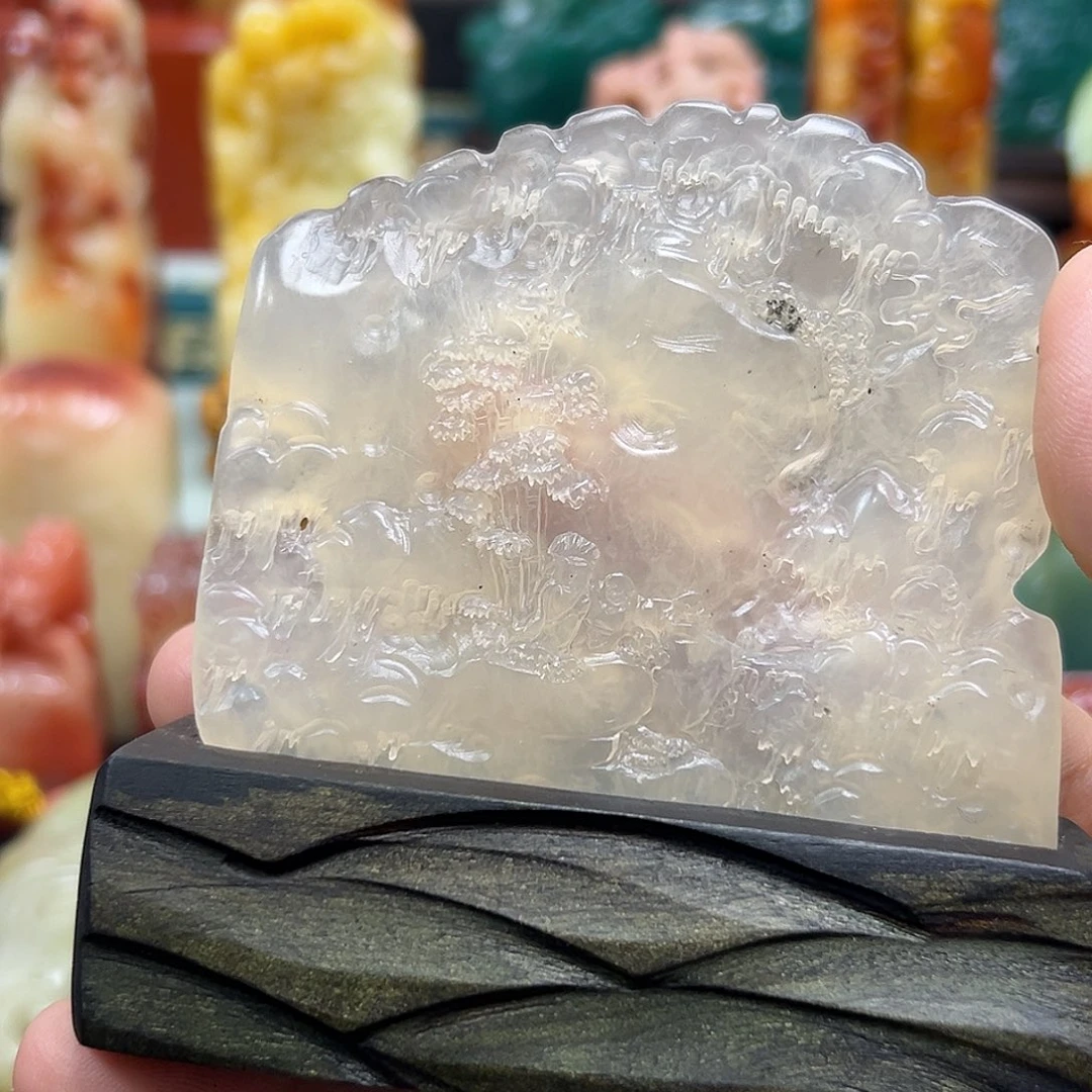 安***刻寿山石印章雕刻工工艺