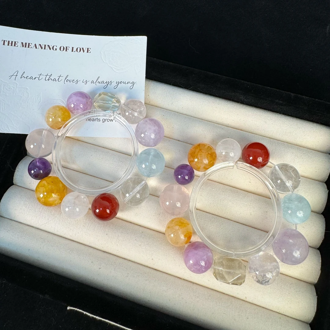 【多宝G46】天然水晶手串原创设计颜色微差多样性发其一