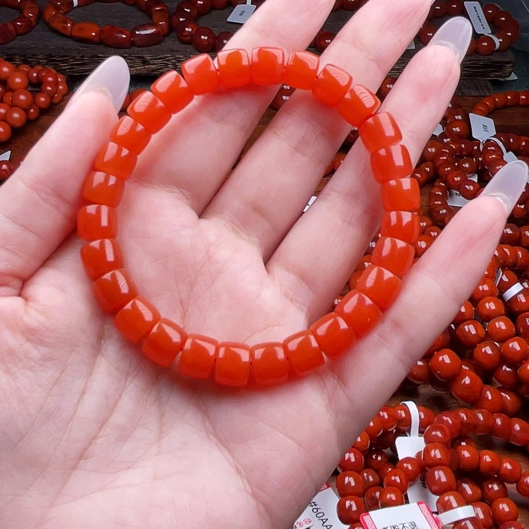 南红玛瑙未镶嵌直切手串8mm