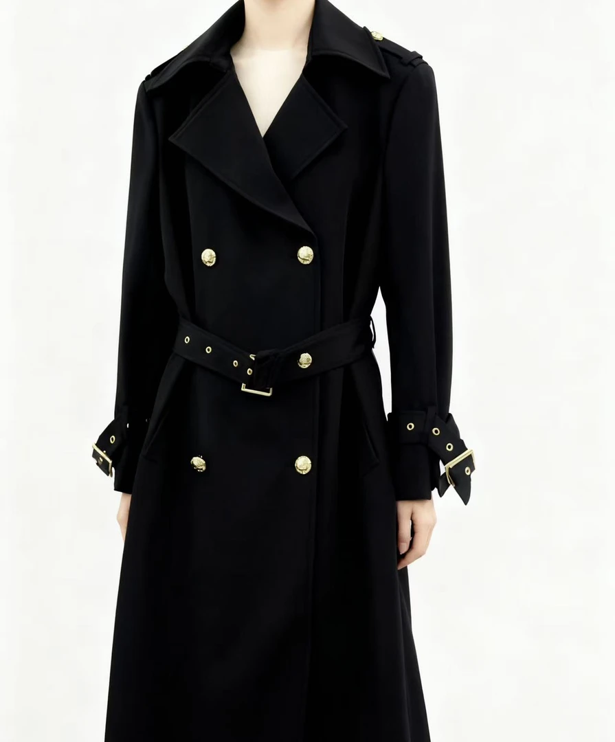 玖玖严选（迪家）秋季新款休闲高级气质风衣外套