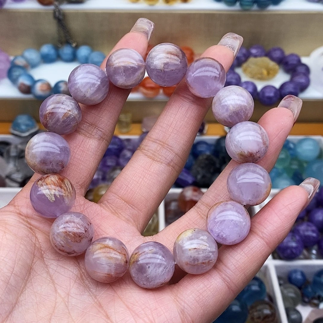 烟晶手链未镶嵌香芋紫