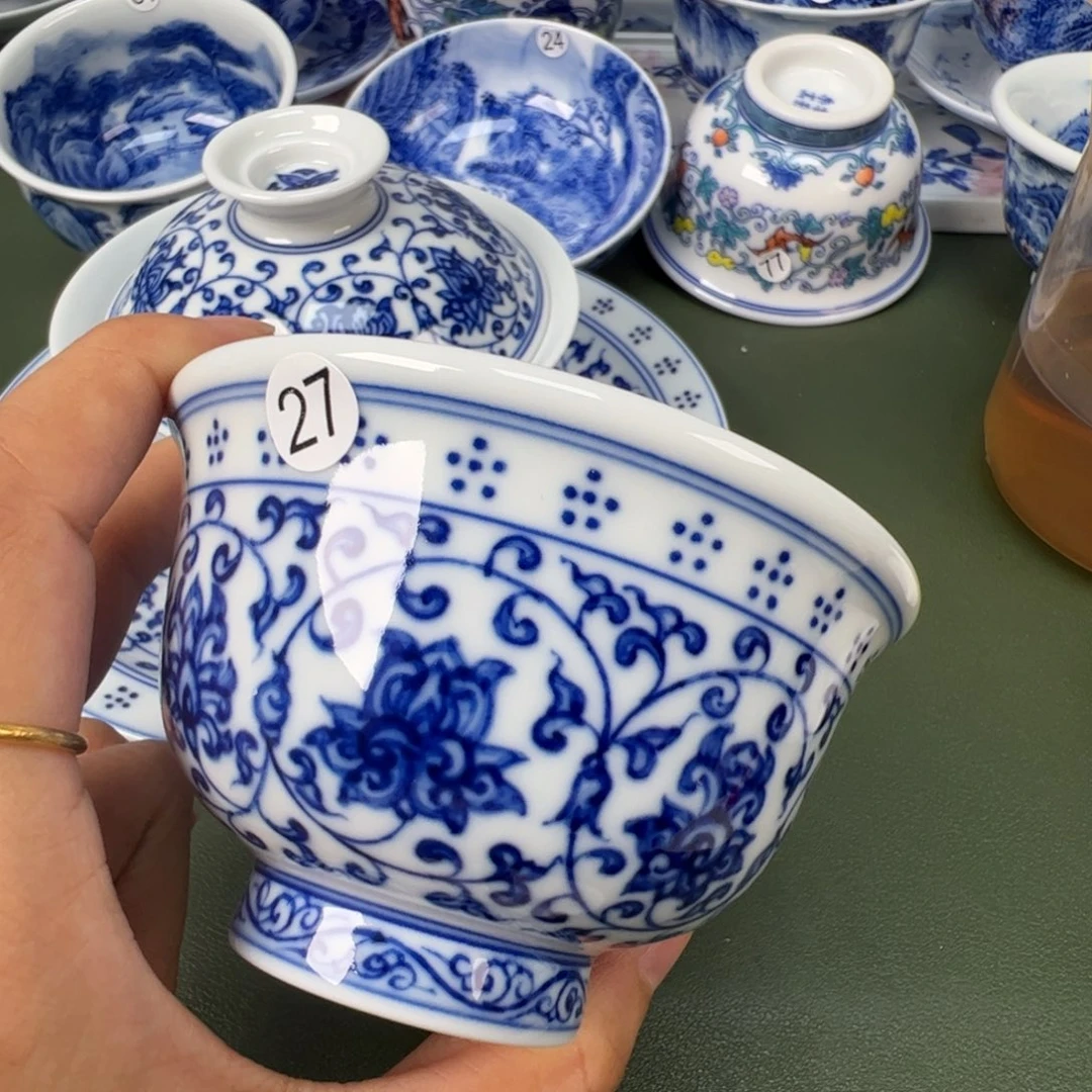 景德镇纯手工纯手绘茶具木木27
