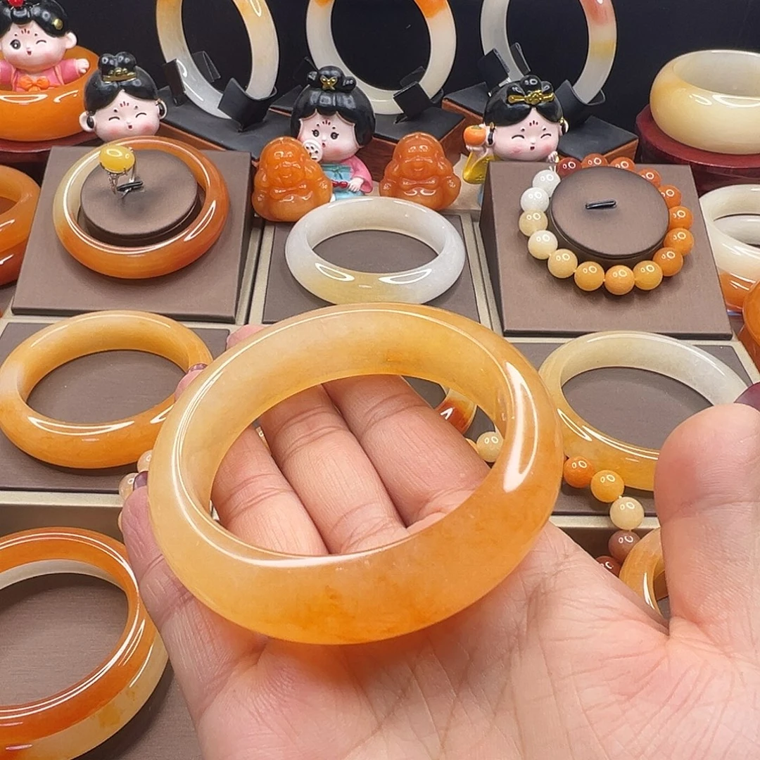 石英质玉（黄龙玉）未镶嵌手镯包容福利59.4