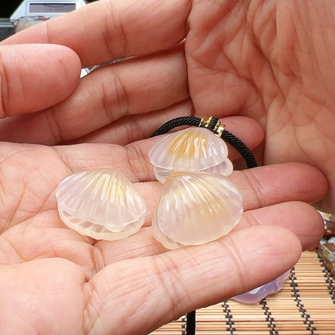 未镶嵌玛瑙/玉髓珠宝半成品随机3发一