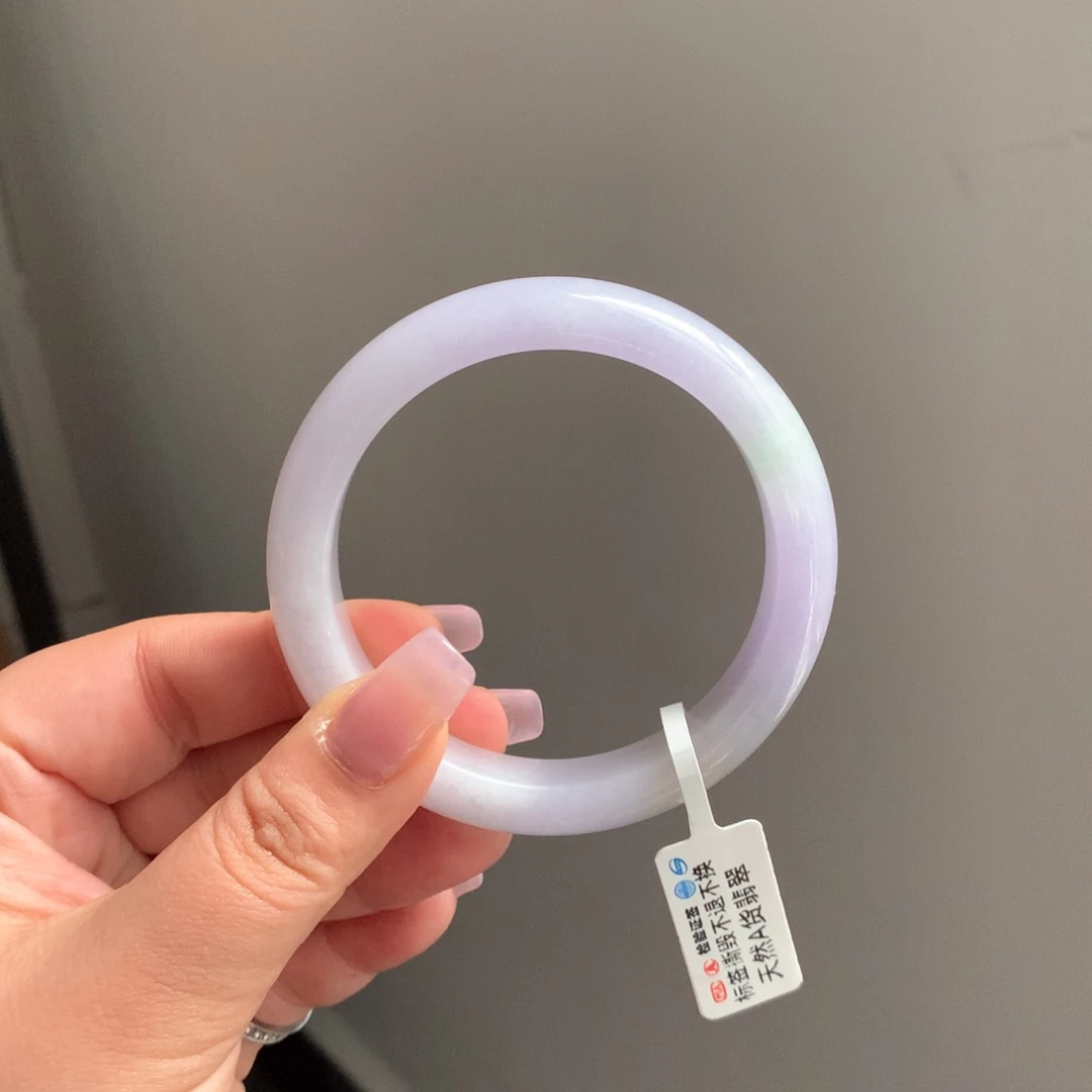 翡翠手镯未镶嵌9 57紫罗兰正圈