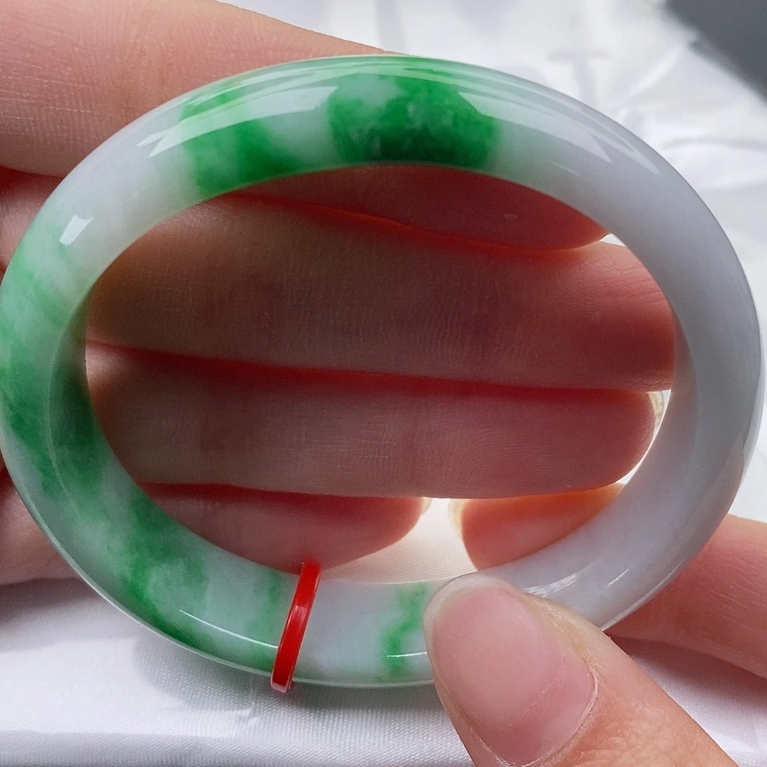 翡翠未镶嵌手镯缅甸天然A货翡翠 52