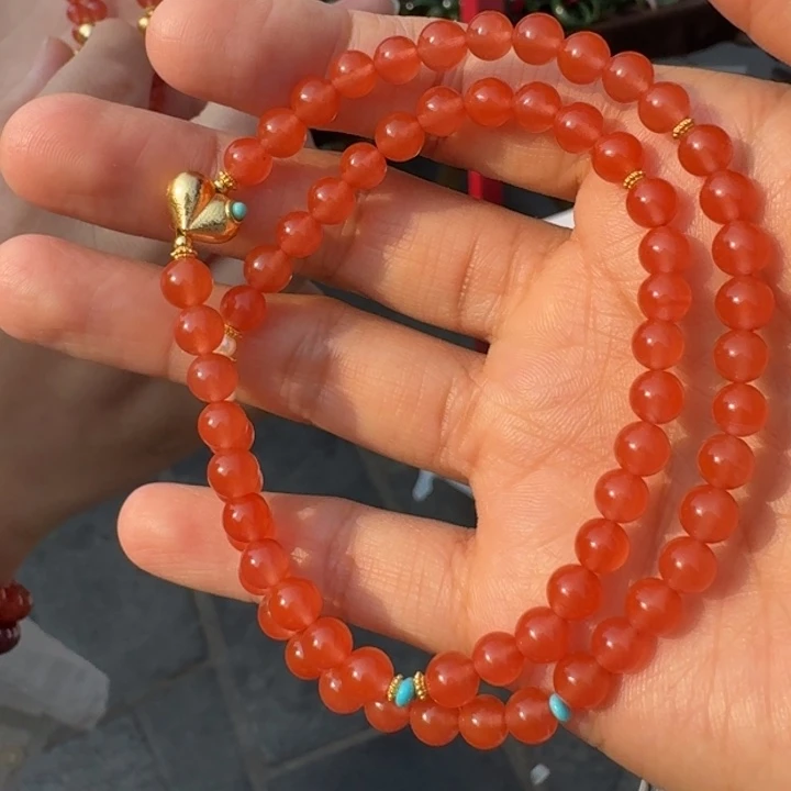 南红玛瑙未镶嵌颈饰保山南红手链多样性拍一发一