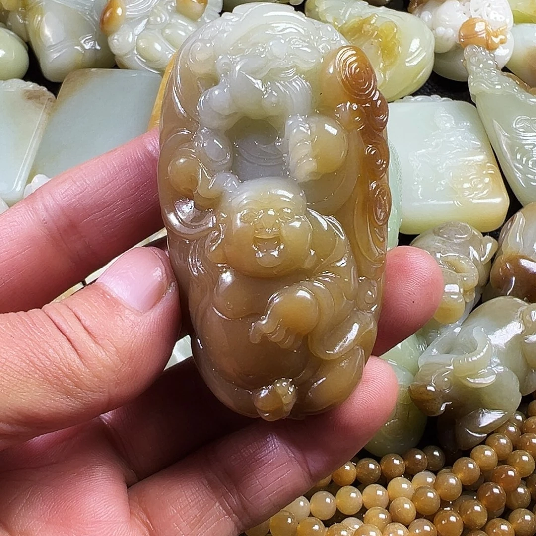 和田玉未镶嵌吊坠(不含链)