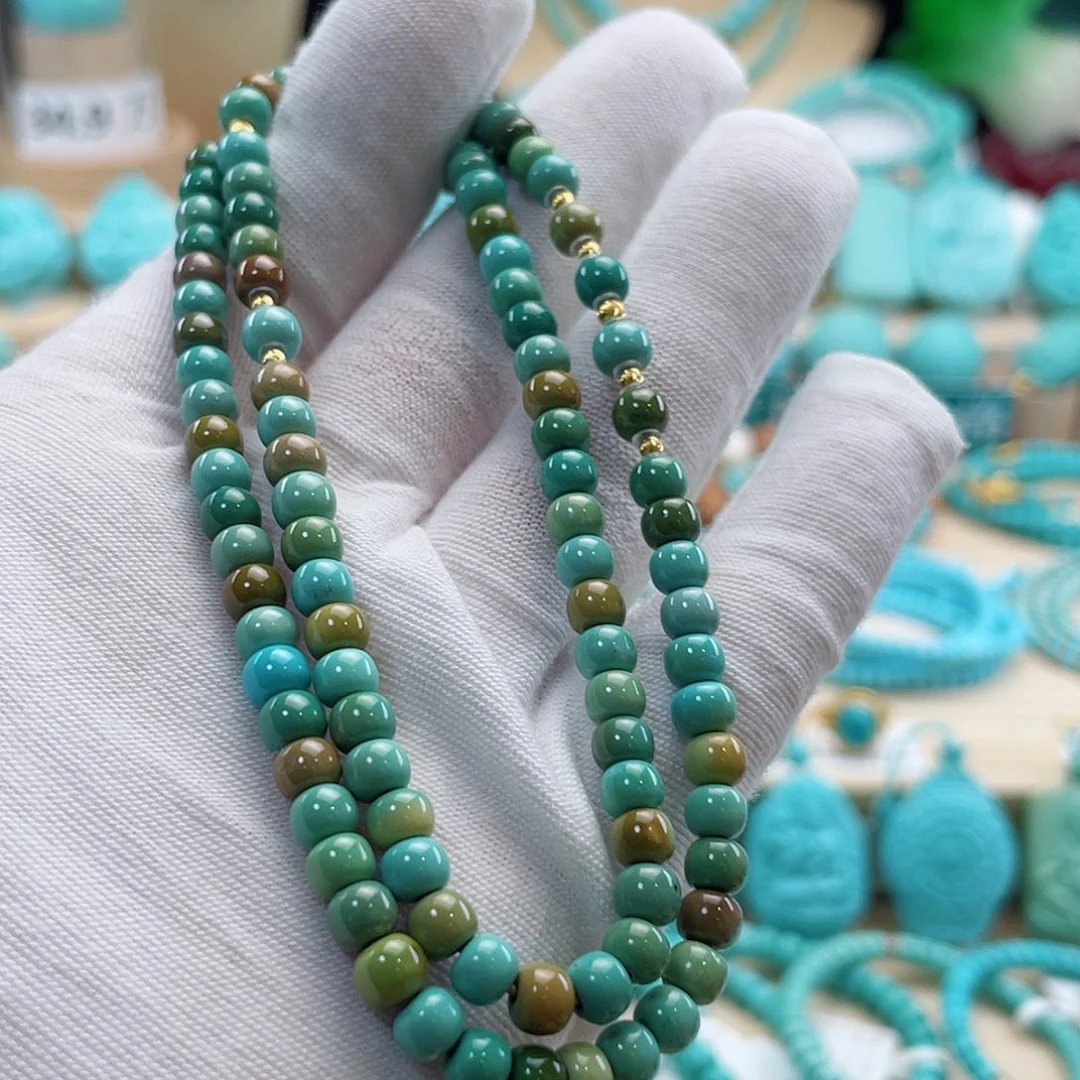 18K金镶嵌绿松石珠宝奇石