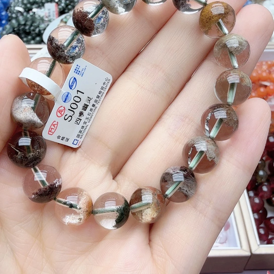 水晶手链未镶嵌Sj001四季幽灵10.8mm