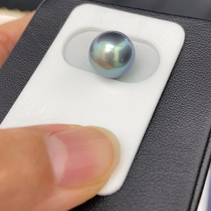 海水珍珠裸珠未镶嵌11.9mm大溪地极光星空蓝