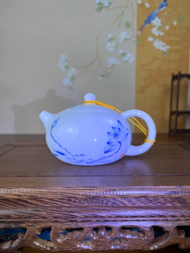 青花茶壶家用功夫茶具西施壶泡茶壶