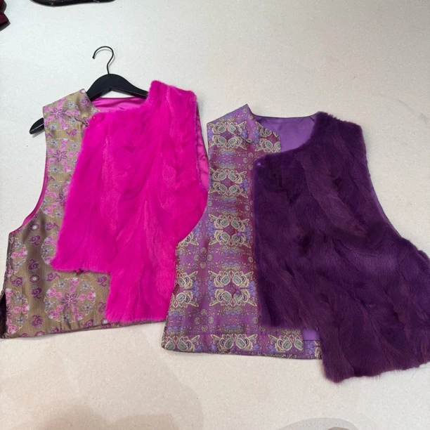 5623–8#《水貂毛如意》国风新中式日常无袖外套棉外衣时尚