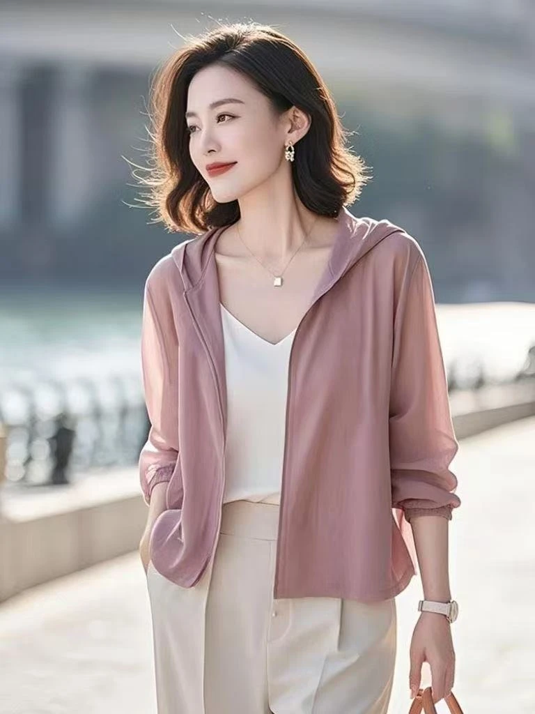 防晒衣外套女2025新款夏季气质上衣防晒服宽松薄款休闲防晒衫