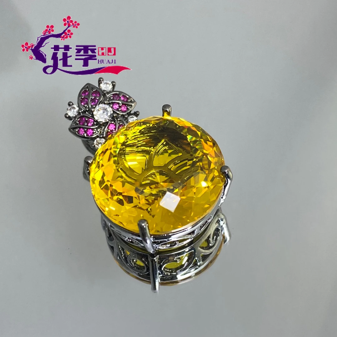 【花季】 原创金丝雀黄炫彩强荧光吊坠ML165