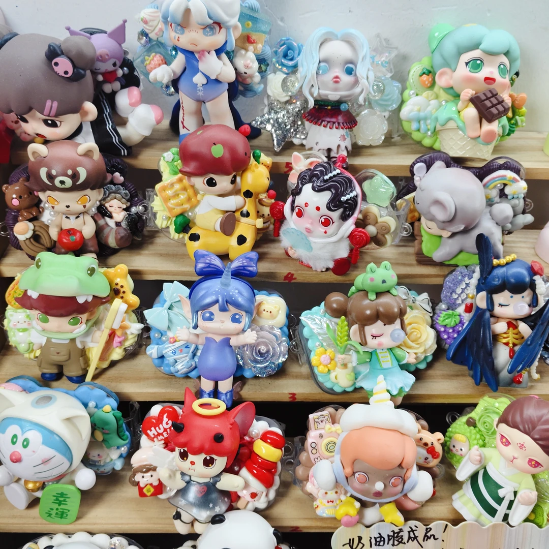 捣蛋小鬼妹妹diy卡通可爱手工手机背夹盲袋背夹少女心通用网红