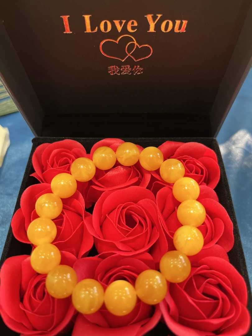 S30122波斯新蜜  12mm单圈圆珠手串