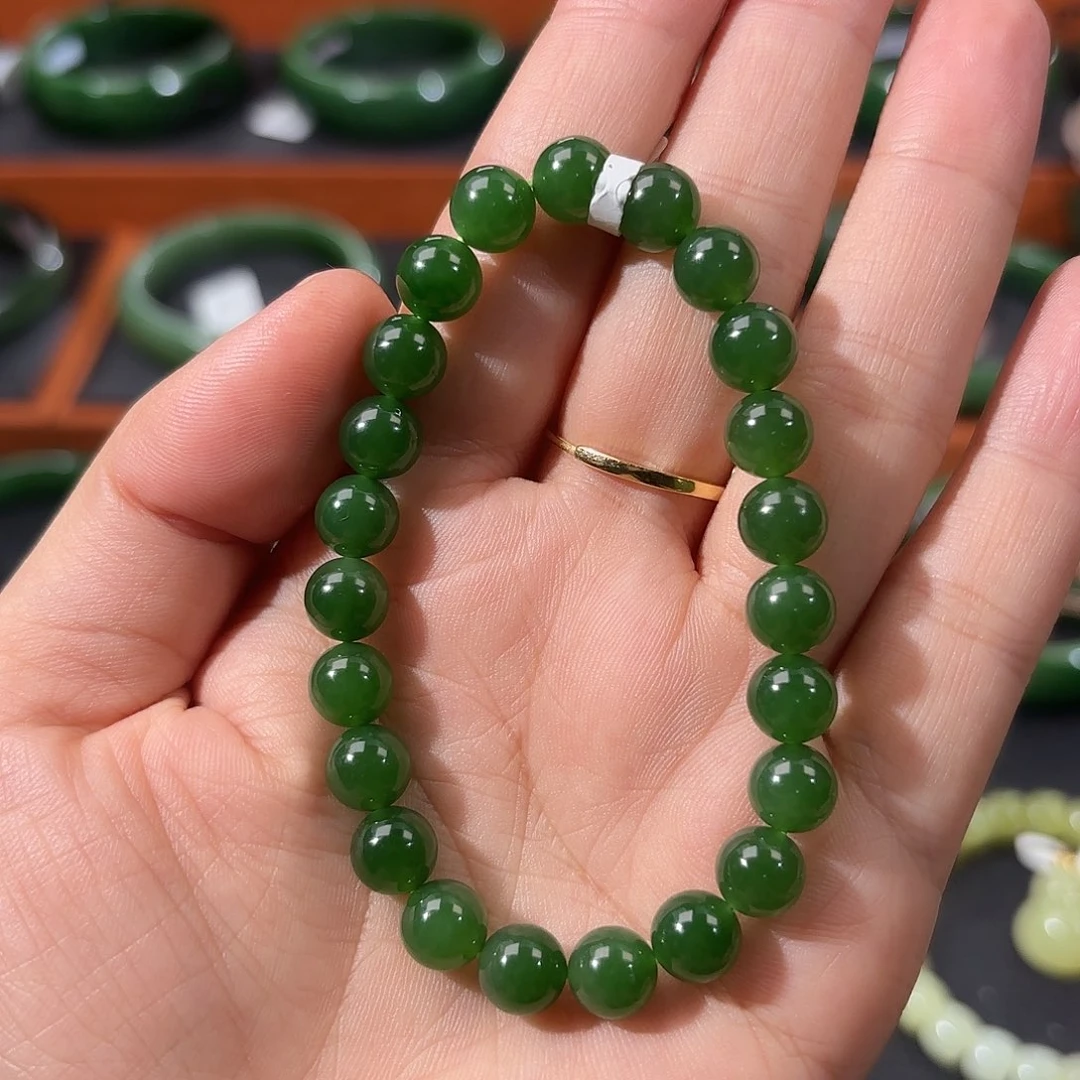 和田玉（碧玉）未镶嵌手链
