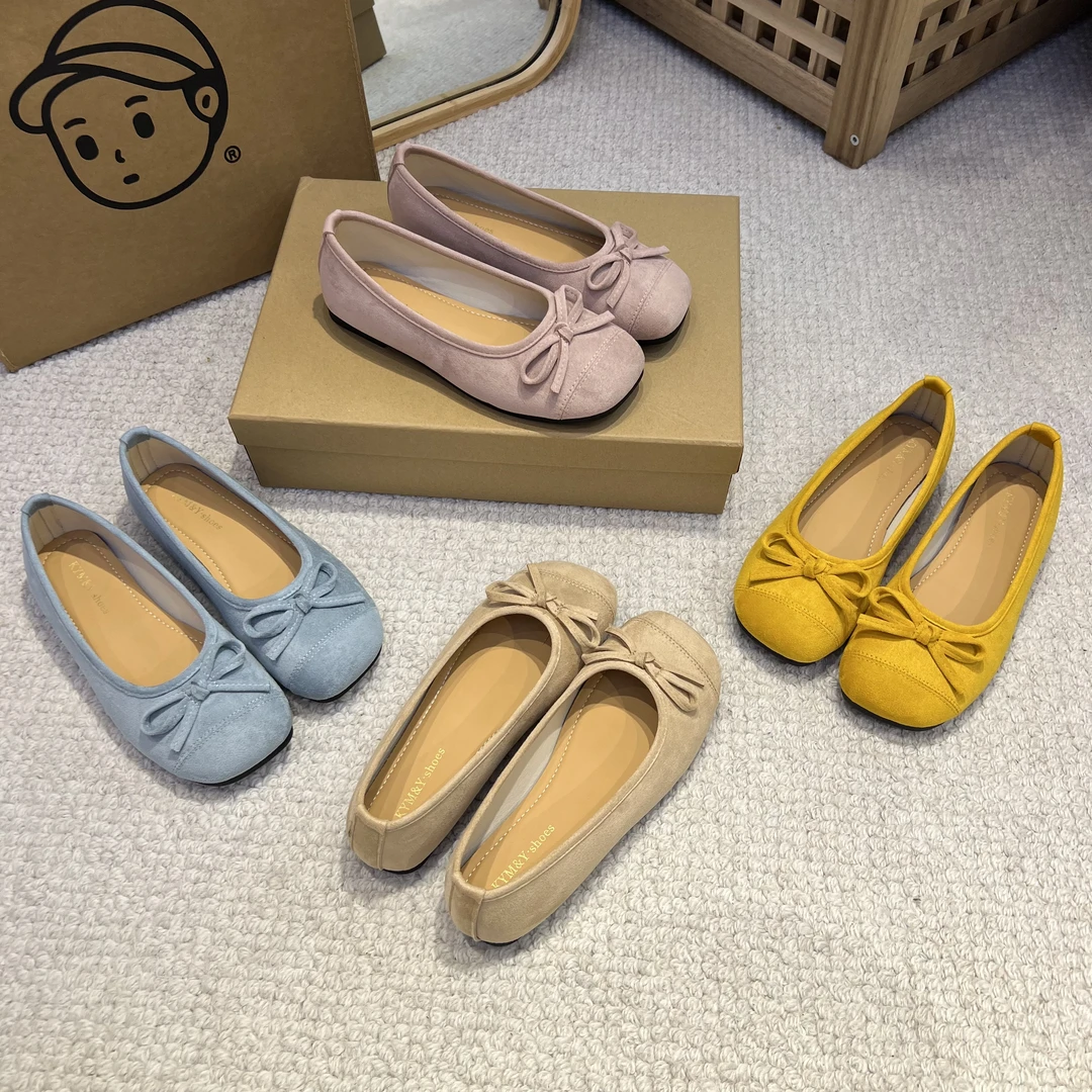 法式蝴蝶结温柔风一脚蹬百搭软底软面新款韩系舒适女单鞋