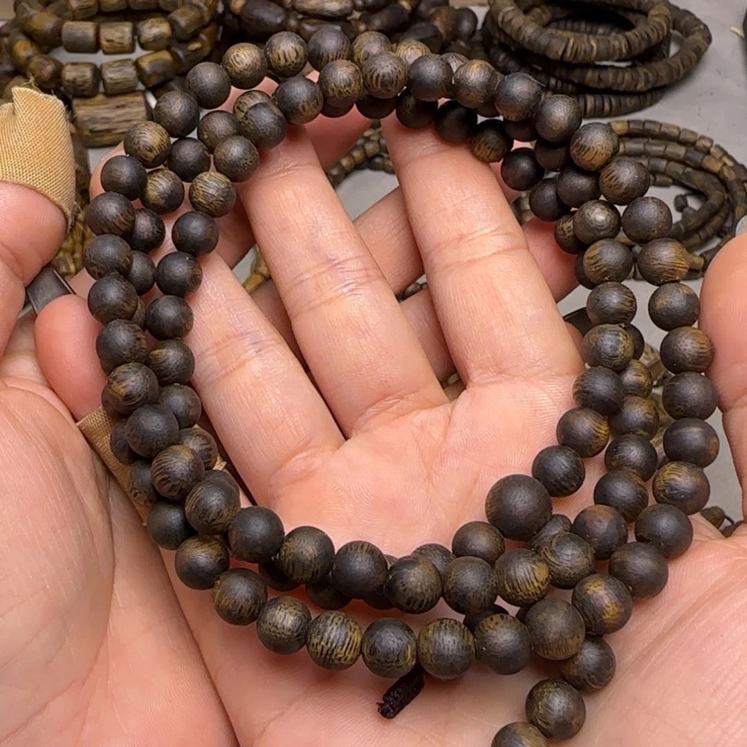 手串沉香张勺子7mm沉浮多圈