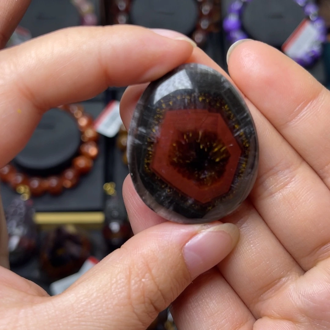 手链水晶未镶嵌极光四色天眼吊坠