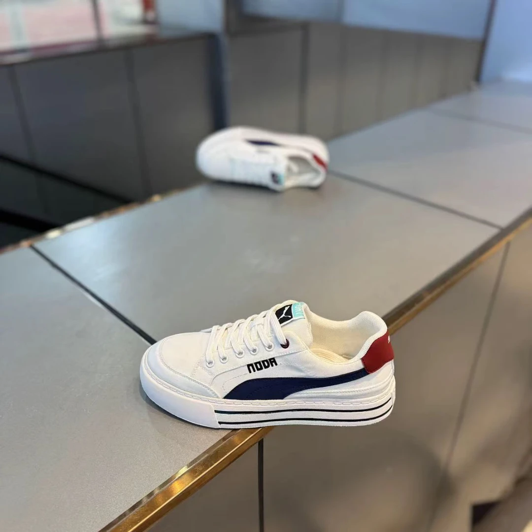 2025SS6377春季新款男鞋透气皮网拼接低帮痞帅韩版洋气板鞋