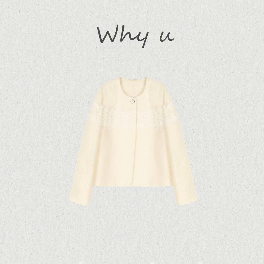 WHY U-25AW手工缝制浮雕感花边精致外套【】