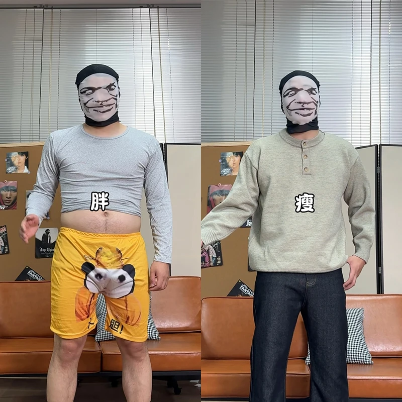 花灰色亨利领毛衣男款秋季慵懒松弛感针织衫cleanfit重磅情侣外套