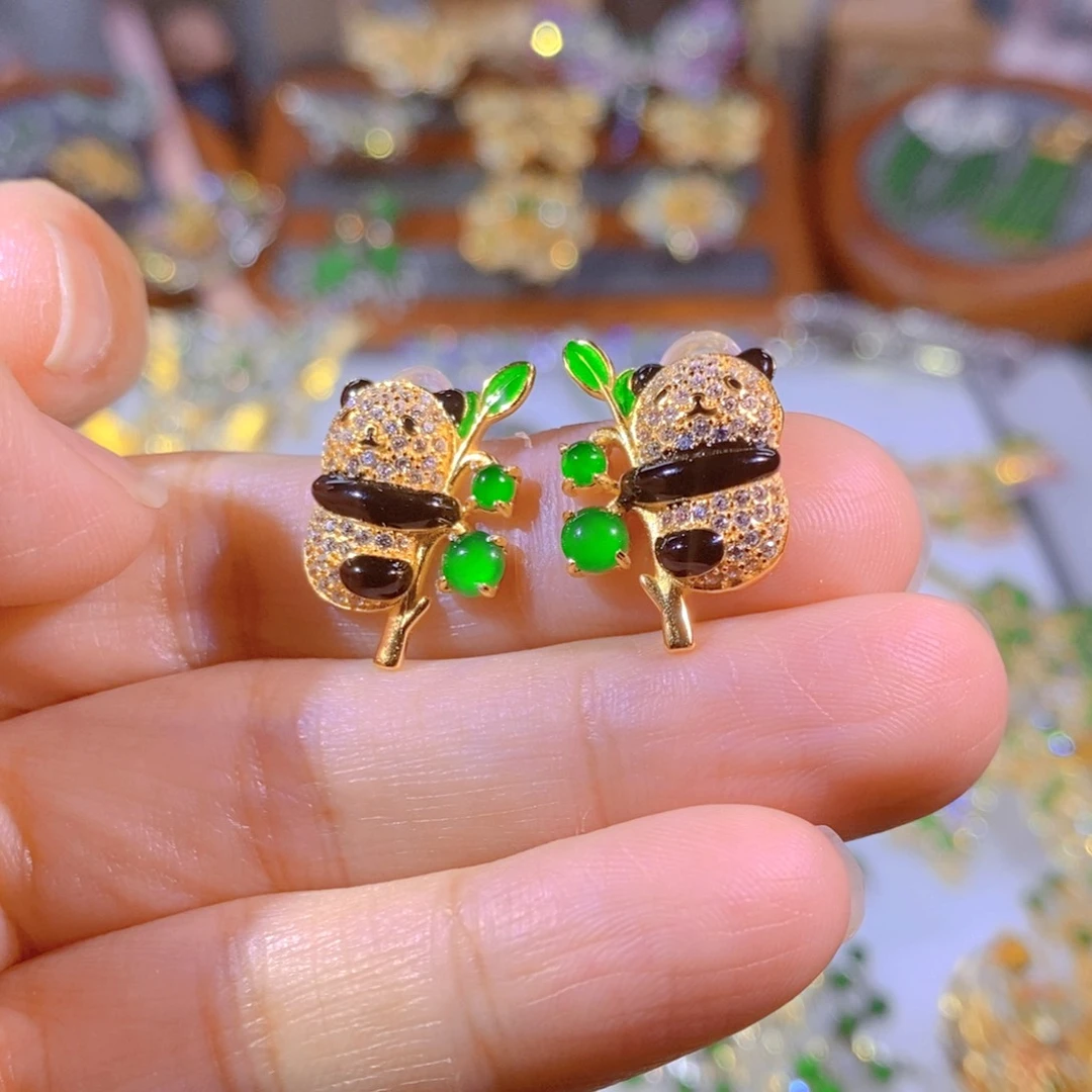 银S925镶嵌把件翡翠