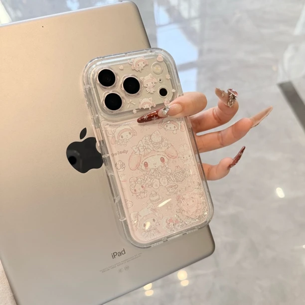 【流沙系列】可爱美乐蒂流沙系列适用于iPhone17pm全包镜头1615壳13