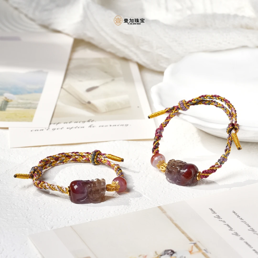 壹加师姐|手工设计极光23px水晶手绳多样性发一7371n
