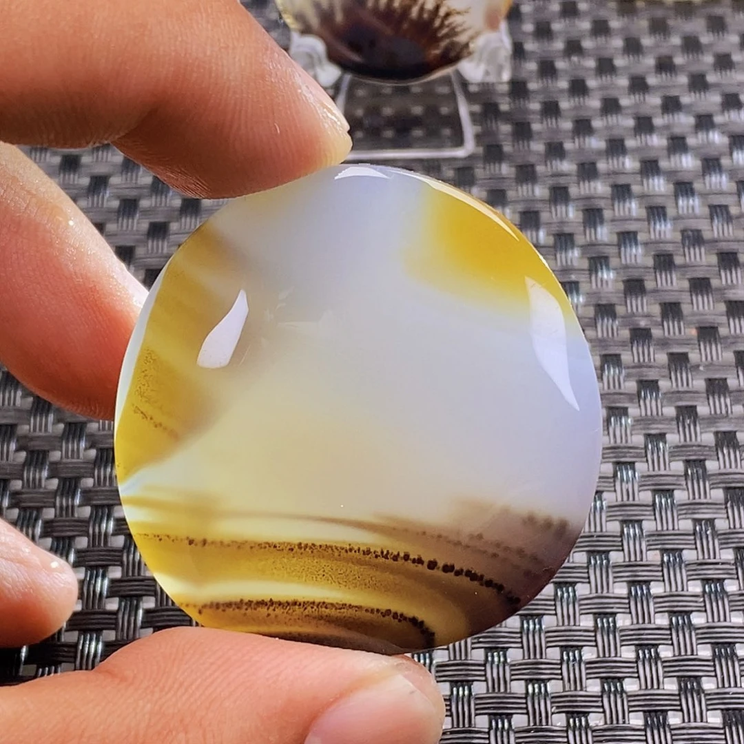 水***平玛瑙/玉髓未镶嵌吊坠(不含链)