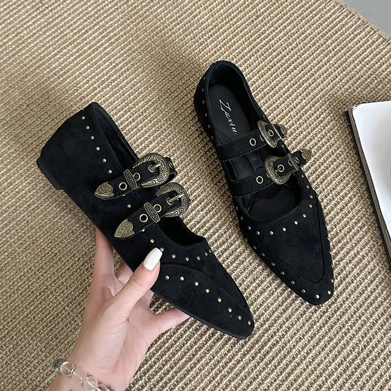 复古尖头浅口内增高单鞋女2025年新款设计感法式晚晚风玛丽珍鞋子