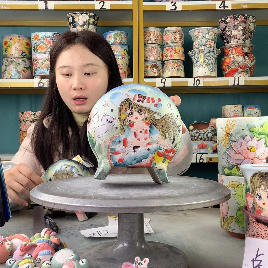 陶景德镇手工花盆151