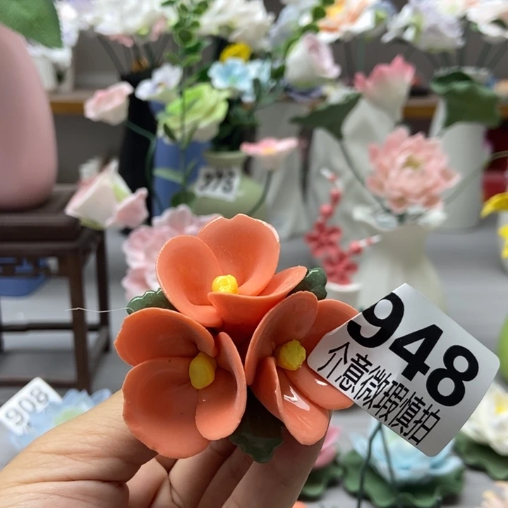 陶瓷手工制作陶瓷花