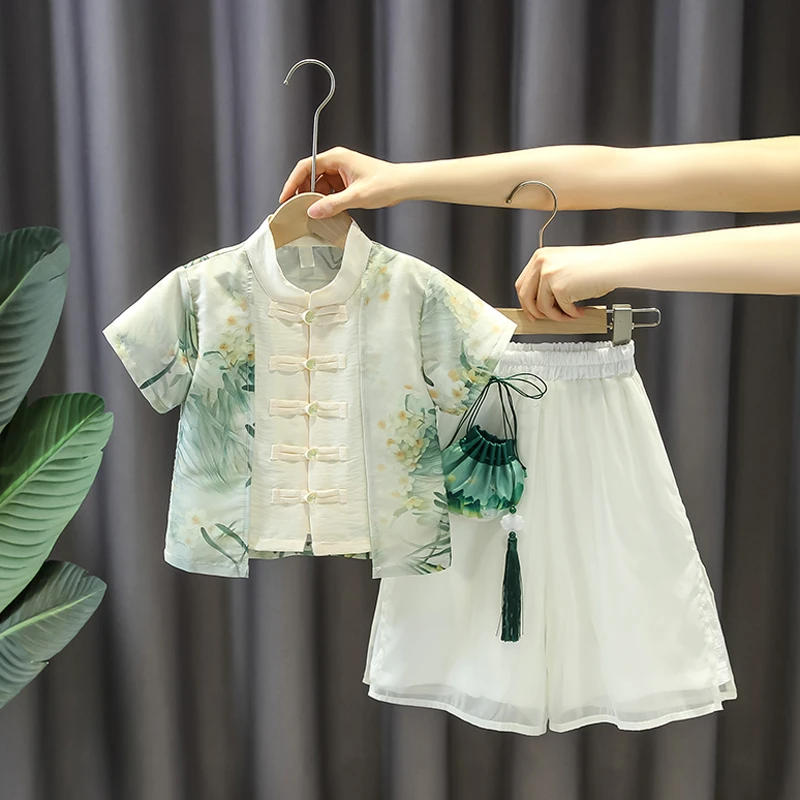 男童汉服夏季新款2025新款六一儿童演出服套装女童超仙新中式唐装