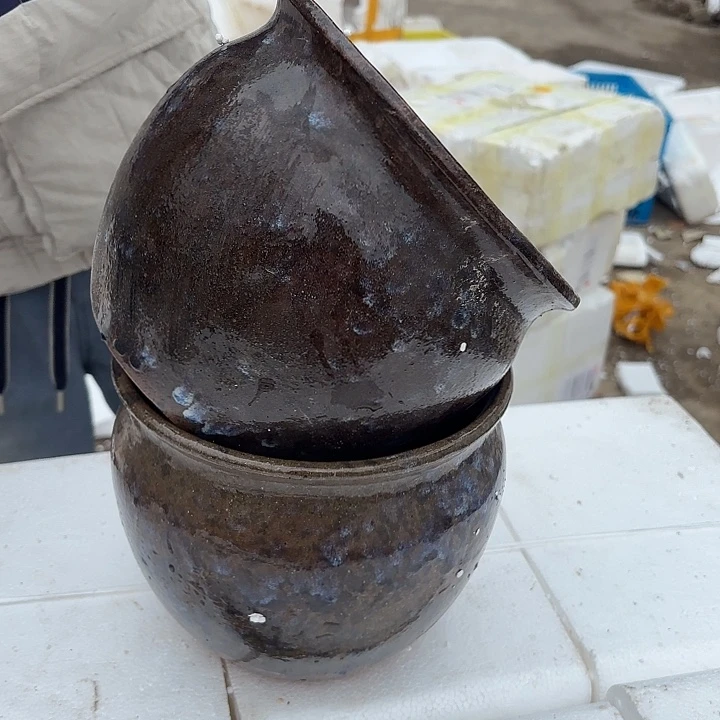 紫砂茶碗微瑕两个口径20*16