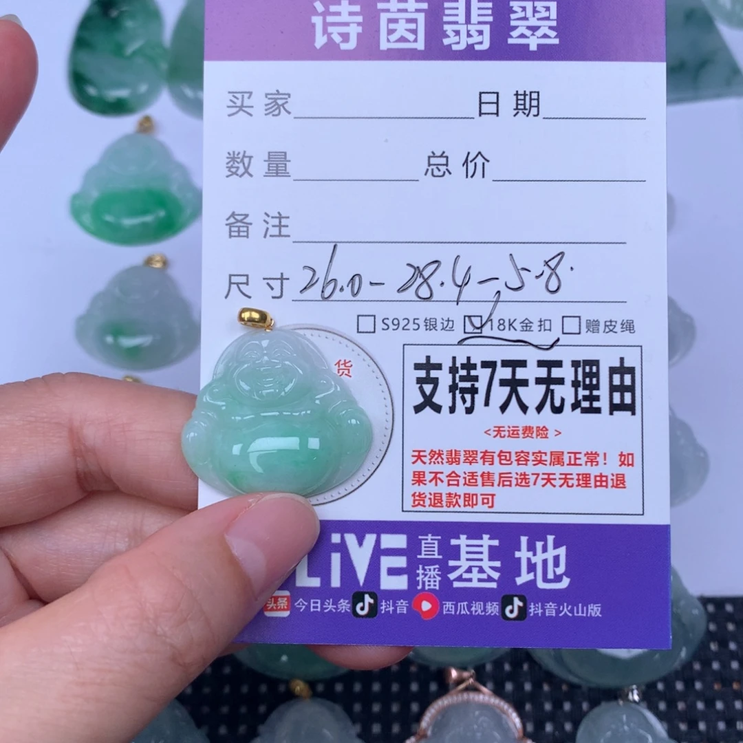 颈饰未镶嵌翡翠天然