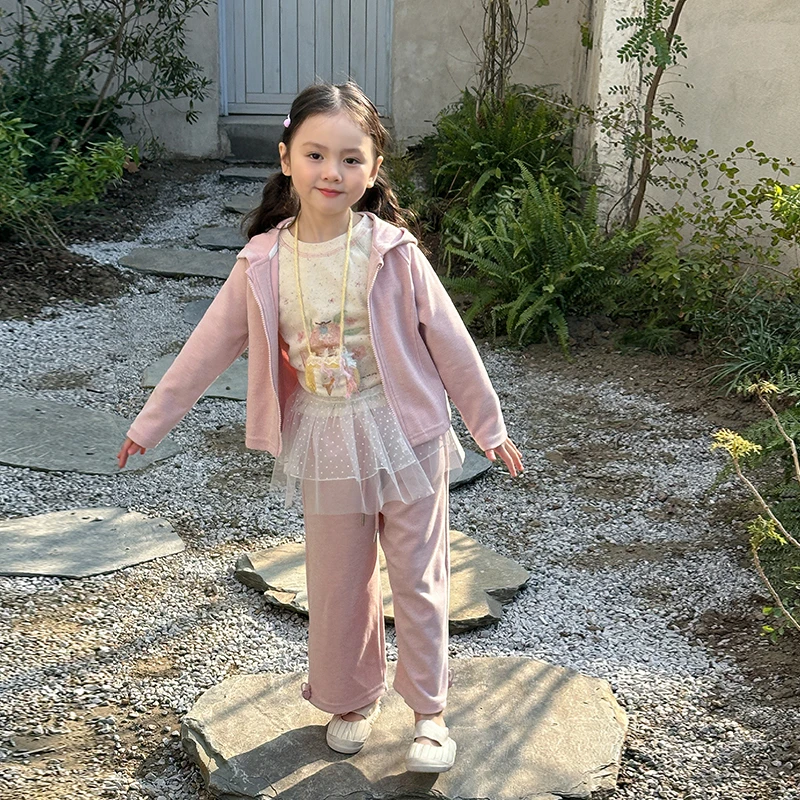 7家女童半身裙2025春季韩版可爱甜美蕾丝屁帘洋气时尚百搭宝宝