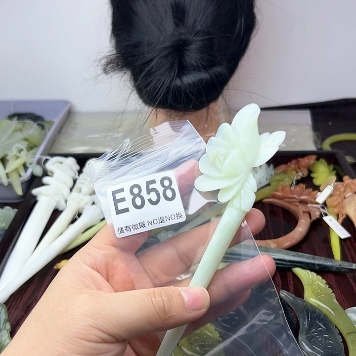 蛇纹石玉发饰合金用****8