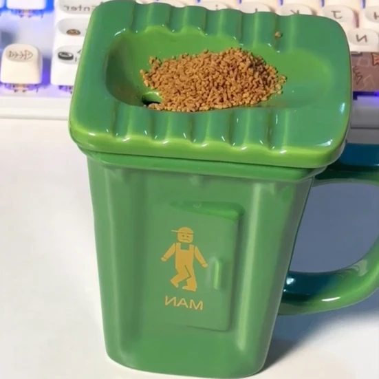 垃圾桶陶瓷马克杯创意蹲厕个性搞怪蹲便器杯子恶搞水杯送朋友整蛊