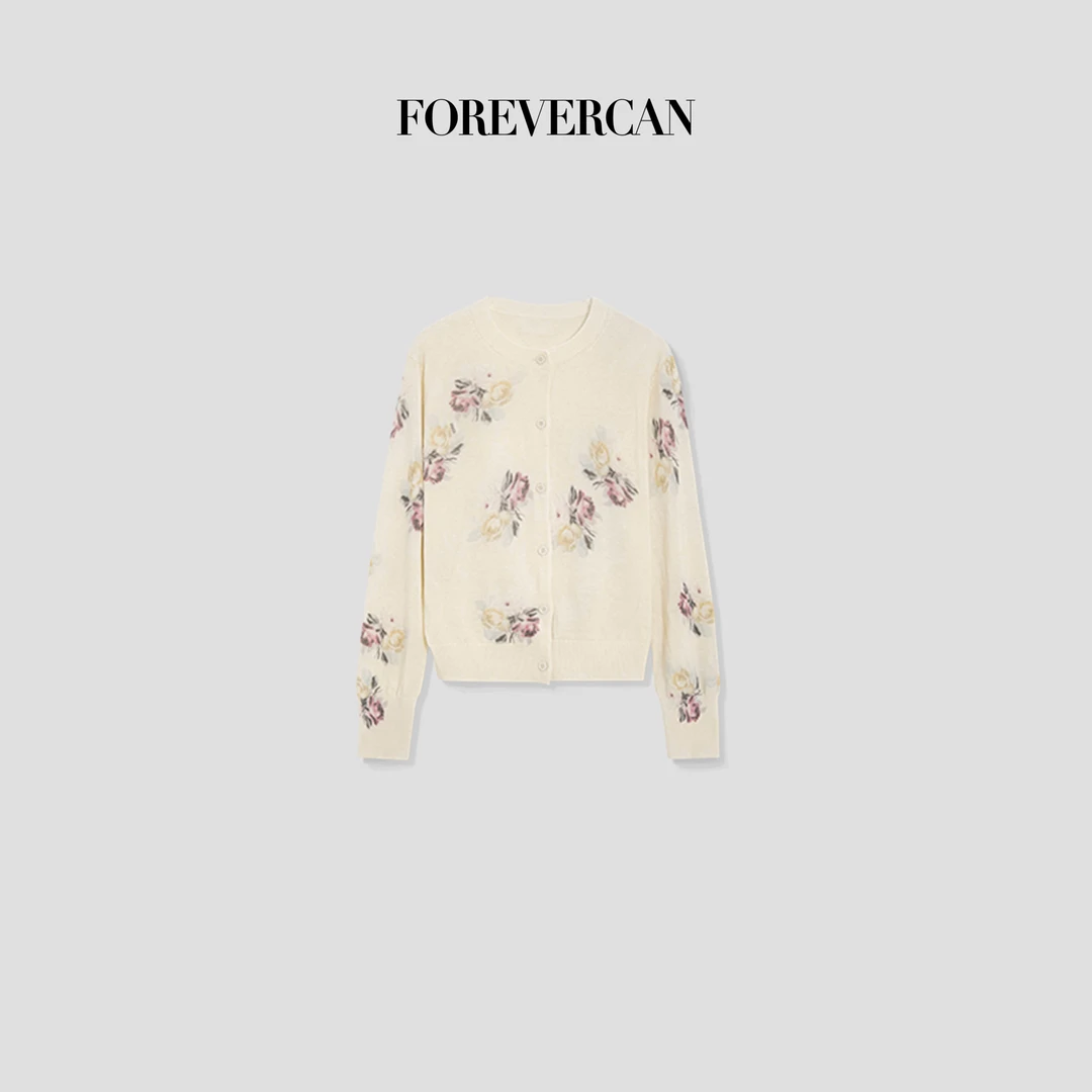FOREVERCAN“考文特花园”客定花卉印花针织开衫外套 MY4120