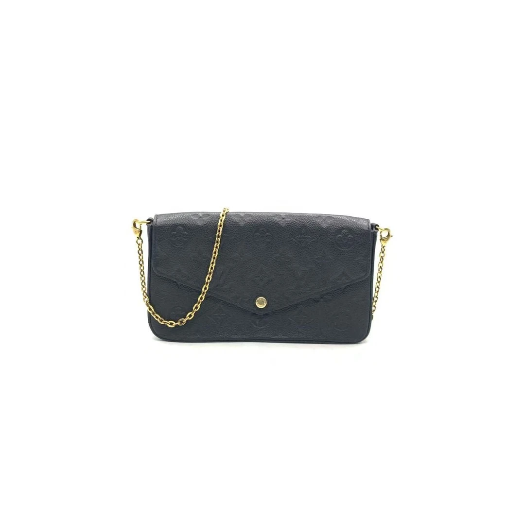 95新 LouisVuitton/路易威登 【安则专属】黑色三合一链条包