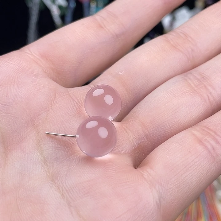 未镶嵌手链水晶六芒星光粉耳钉