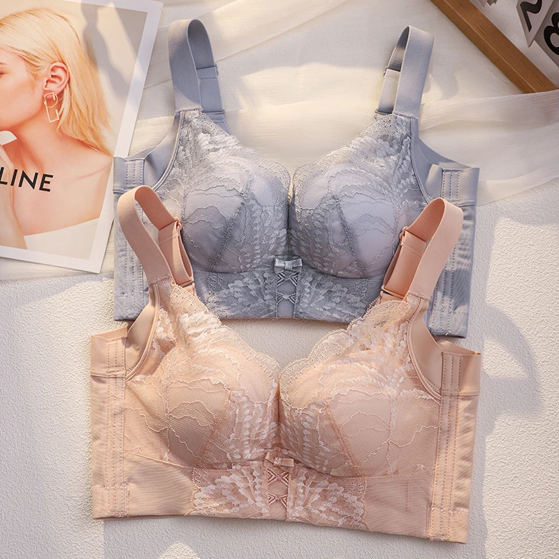 调整型性感蕾丝内衣女士小胸聚拢收副乳防下垂矫正无钢圈文胸罩夏