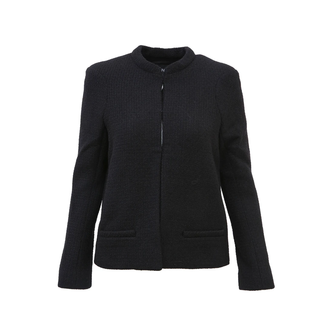 99新 Chanel/香奈儿 小花Jerry活动针织 毛呢 外套 黑色 常规码34