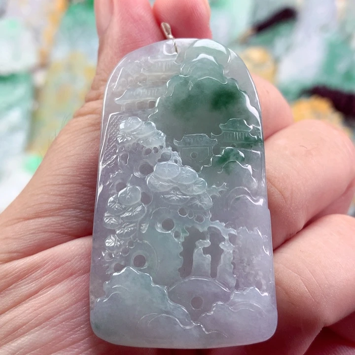 翡翠未镶嵌吊坠(不含链)