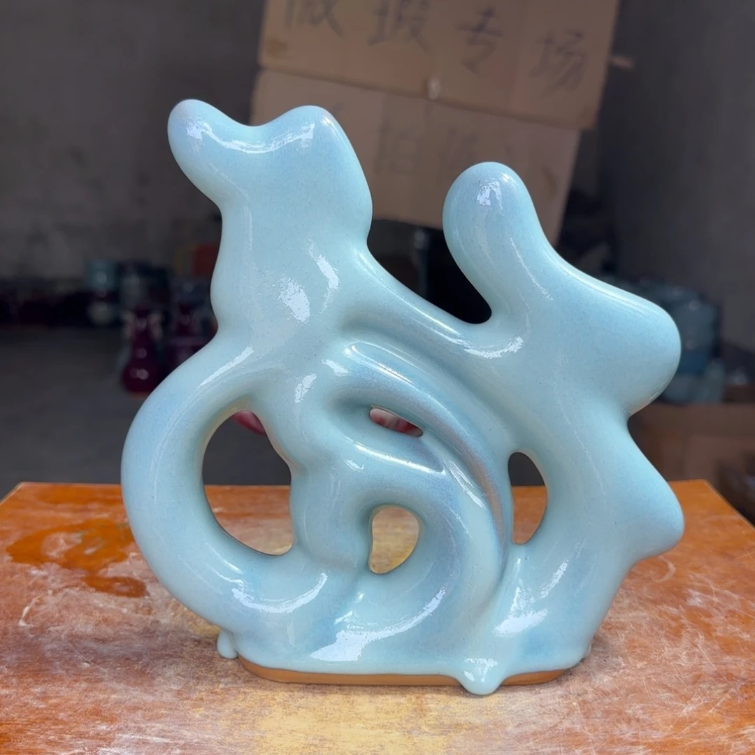 摆件郑家钧窑摆件微瑕