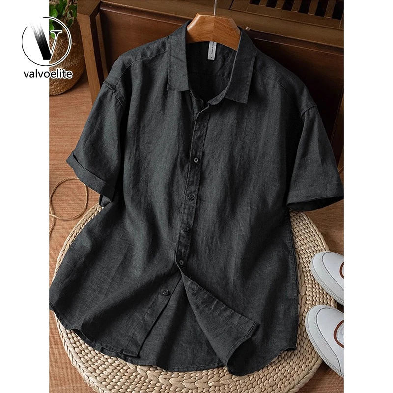 VALVOELITE灰色短袖衬衫男夏季薄款防晒衬衫痞帅女士时尚防晒衬衫
