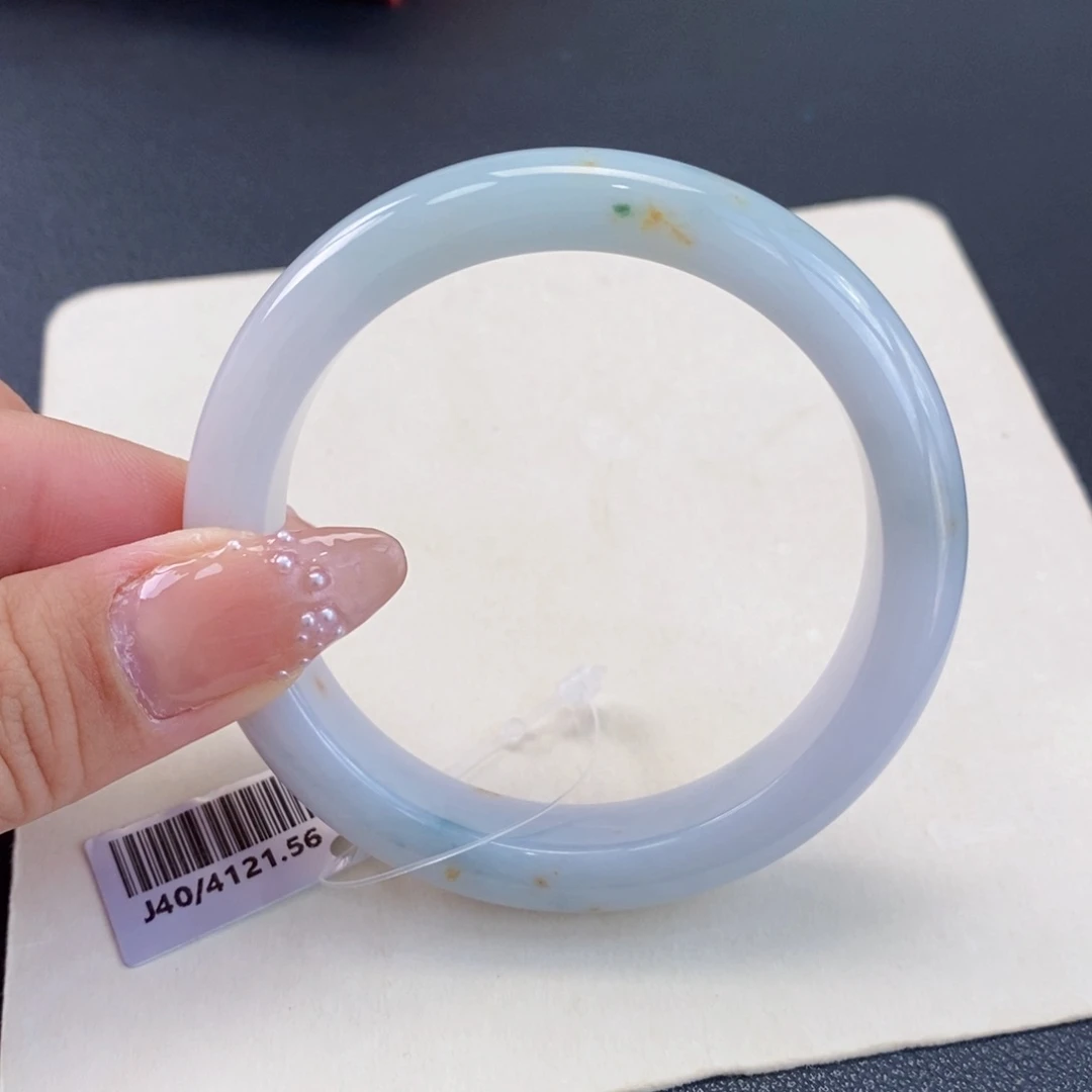 未镶嵌手镯翡翠54洒金正圈